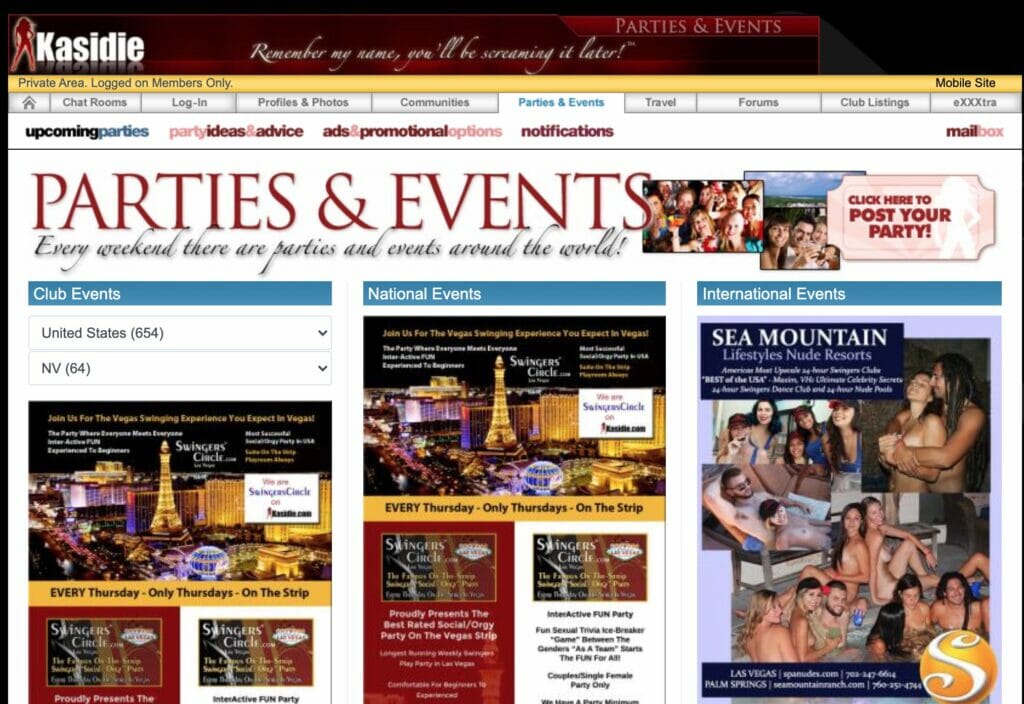 Kasidie parties events