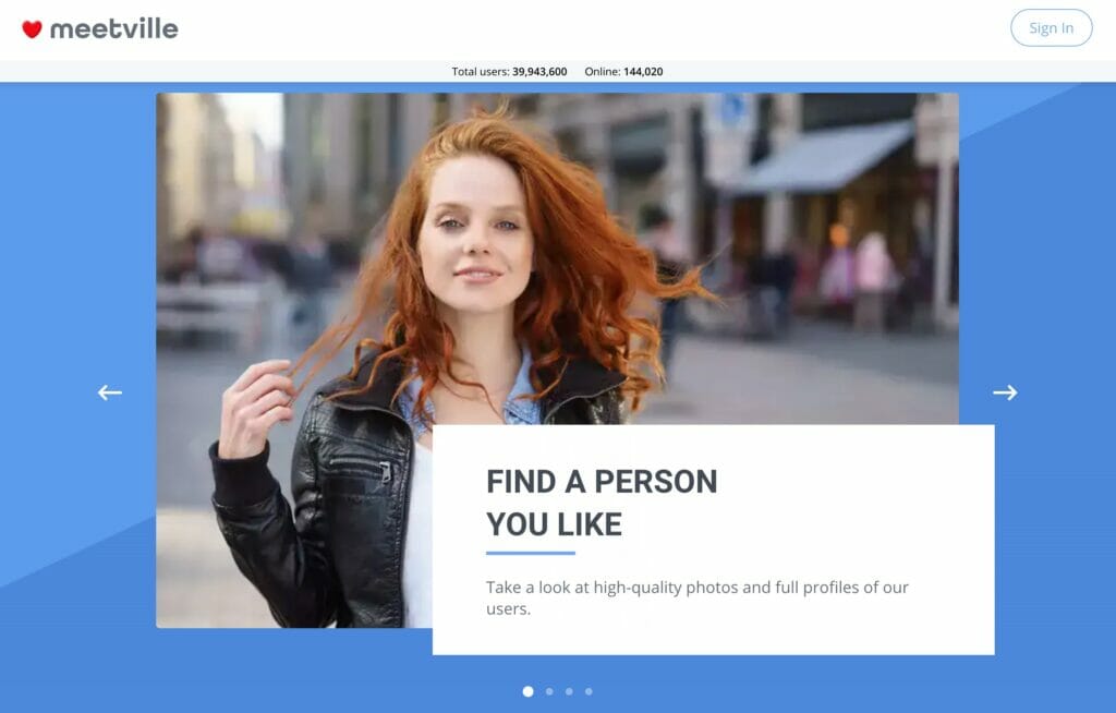 Meetville find a partner