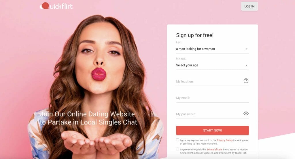 QuickFlirt main page